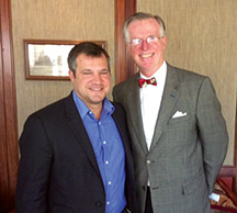 Marcus Notaro (l) with Kevin Bonner; The Center Club.